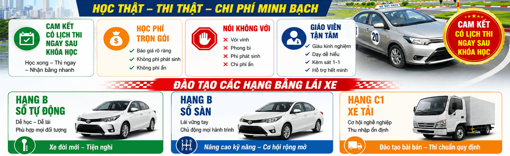 Trường dạy lái xe ô tô C500, PCCC, HVCS