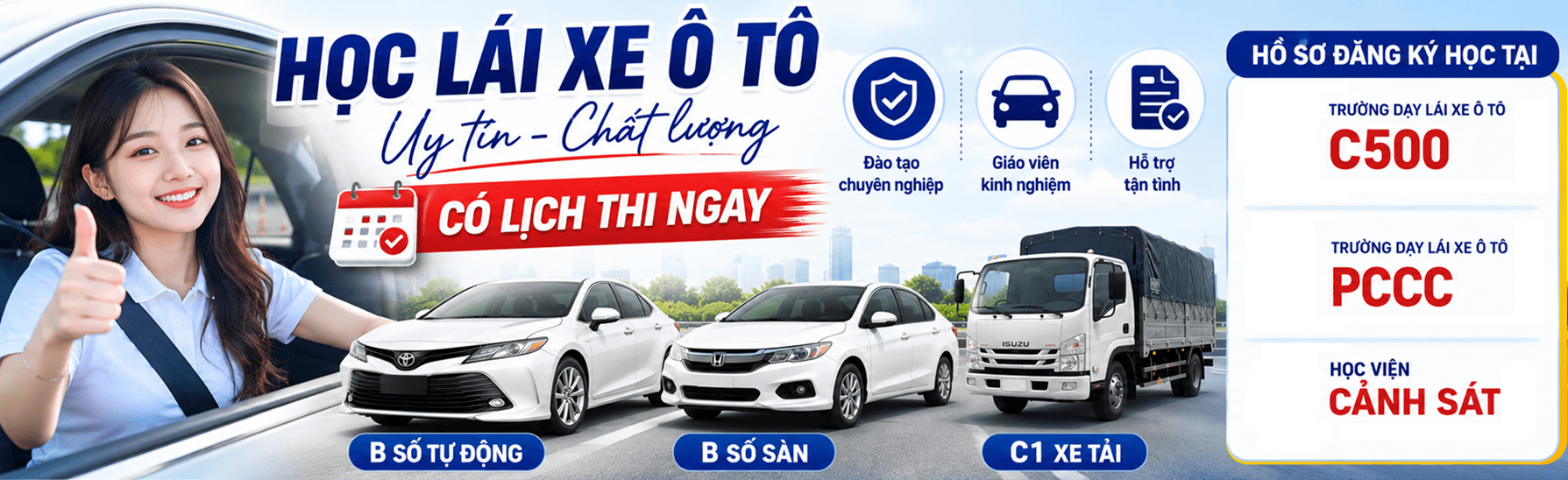 Trường dạy lái xe ô tô C500, PCCC, HVCS