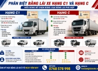 Bằng lái xe hạng C giờ là hạng gì? bao nhiêu tiền? thi khó không?