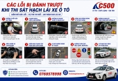 Các lỗi bị đánh trượt sát hạch ô tô mới nhất và cách khắc phục