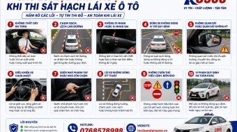Các lỗi bị đánh trượt sát hạch ô tô mới nhất và cách khắc phục